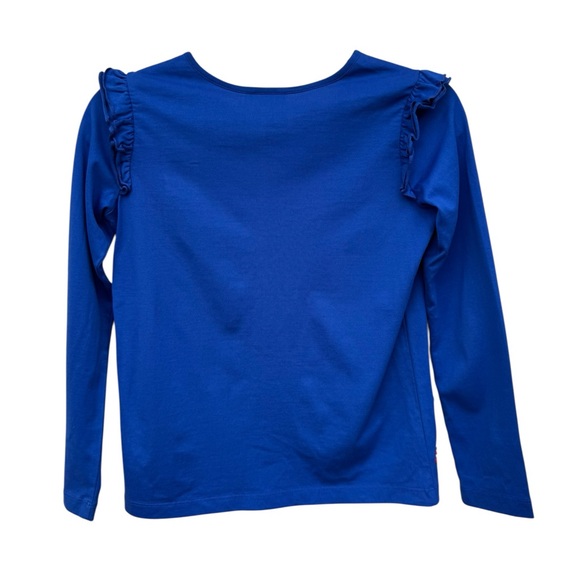 Hanna Andersson Blue Long Sleeve Tee with Playful Print - Picture 2 of 5